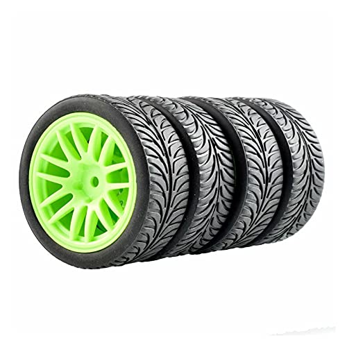 Yurefax 4-teiliges Grip-Reifenrad, for HSP, for HPI Racing, 1/10 1:10 On-Road Car RC 9062-8007 RC-Autoreifen(9062G-8007) von Yurefax