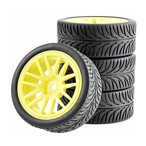Yurefax 4-teiliges Grip-Reifenrad, for HSP, for HPI Racing, 1/10 1:10 On-Road Car RC 9062-8007 RC-Autoreifen(9062Y-8007) von Yurefax