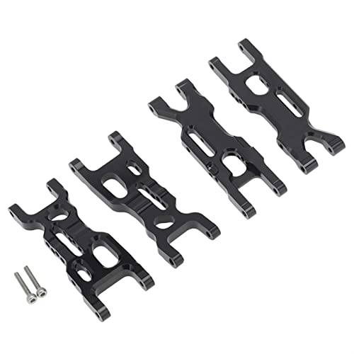 Yurefax 4-teiliges Metall-Vorder- und Hinterradaufhängungsarm-Set for Losi, for 1/18 Mini-T 2.0 2WD Stadium RC Truck Car Upgrade-Teile Querlenkerverbindung(Black) von Yurefax
