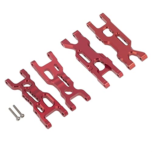 Yurefax 4-teiliges Metall-Vorder- und Hinterradaufhängungsarm-Set for Losi, for 1/18 Mini-T 2.0 2WD Stadium RC Truck Car Upgrade-Teile Querlenkerverbindung(Red) von Yurefax