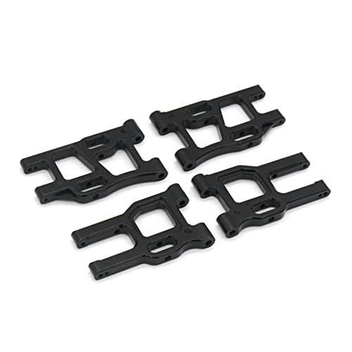 Yurefax 4-teiliges Schwingenset aus Metall for die Vorder- und Hinterradaufhängung, for LC Racing PTG-2 1/10 RC-Auto-Upgrade-Teilezubehör Querlenkerverbindung(Black) von Yurefax
