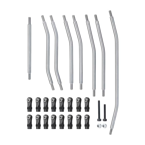 Yurefax 8-teiliges Lenkgestänge aus Edelstahl 1/10, for Axial, for Wraith 90048 90053 RC Crawler Car Querlenkerverbindung Yurefax 8-teiliges Lenkgestänge aus Edelstahl 1/10, for Axial, for Wraith 90048 90053 RC Crawler Car Querlenkerverbindung von Yurefax