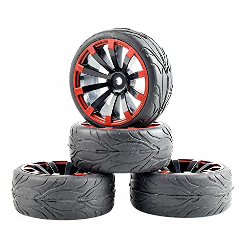 Yurefax ABS-Rad, Gummireifenfelge, for HSP, for HPI, 1:10 On-Road Car RC 601A-6084 RC-Autoreifen von Yurefax