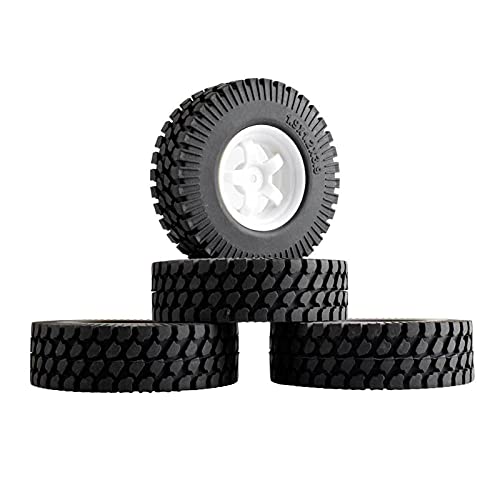 Yurefax ABS-Rad 1,9 Zoll Gummi 98 mm Reifen, for HSP, 1/10 1:10 Kletterauto RC 6030-T133 RC-Autoreifen(6030G-T133) von Yurefax