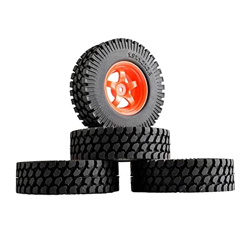 Yurefax ABS-Rad 1,9 Zoll Gummi 98 mm Reifen, for HSP, 1/10 1:10 Kletterauto RC 6030-T133 RC-Autoreifen(6030R-T133) von Yurefax