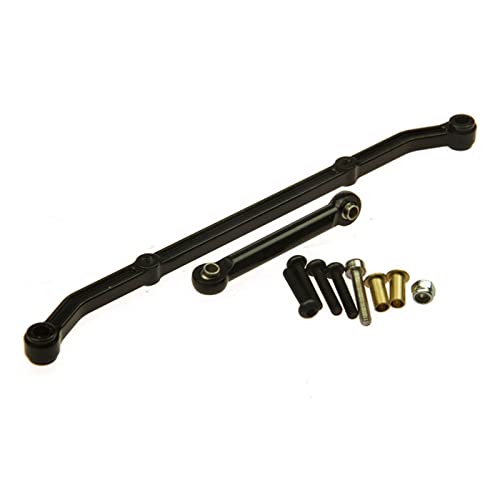 Yurefax Aluminium-Lenkgestänge 1/10, for Axial, for SCX10 RC Rock Crawler Car Querlenkerverbindung(Black) von Yurefax