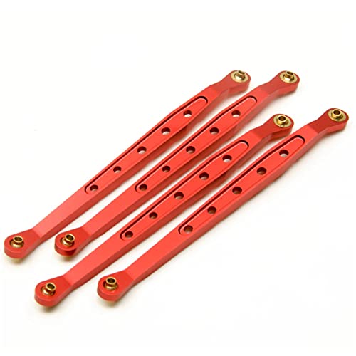 Yurefax Aluminiumlegierung Obere untere Aufhängung Schaltgestänge Stange Gestänge 1/10 RC Crawler, for Axial, for Wraith 90018 Querlenkerverbindung(Lower Red) von Yurefax