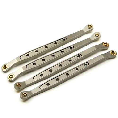 Yurefax Aluminiumlegierung Obere untere Aufhängung Schaltgestänge Stange Gestänge 1/10 RC Crawler, for Axial, for Wraith 90018 Querlenkerverbindung(Lower Titanium) von Yurefax
