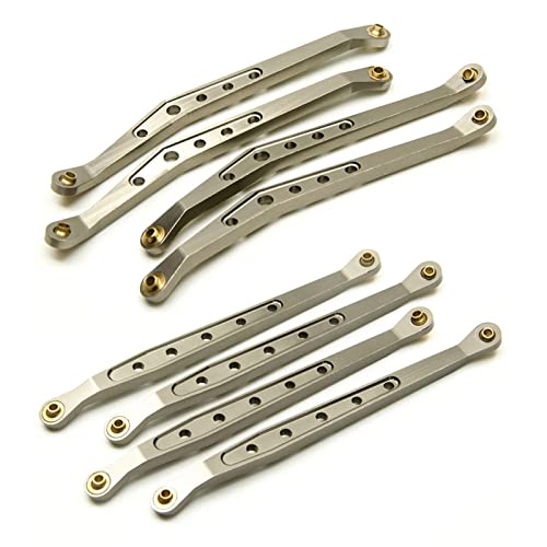 Yurefax Aluminiumlegierung Obere untere Aufhängung Schaltgestänge Stange Gestänge 1/10 RC Crawler, for Axial, for Wraith 90018 Querlenkerverbindung(Upper Lower Titanium) von Yurefax