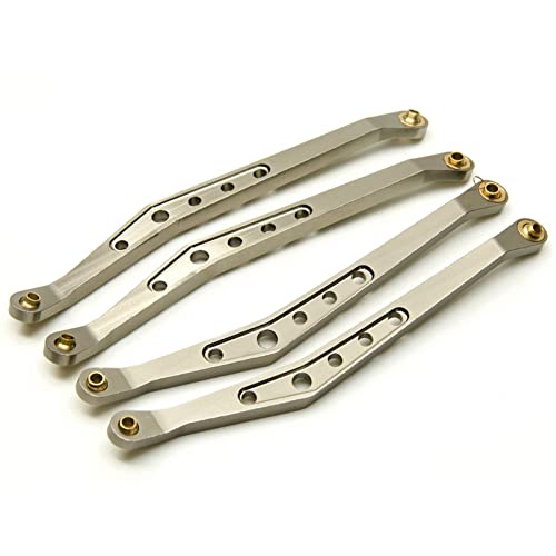 Yurefax Aluminiumlegierung Obere untere Aufhängung Schaltgestänge Stange Gestänge 1/10 RC Crawler, for Axial, for Wraith 90018 Querlenkerverbindung(Upper Titanium) von Yurefax