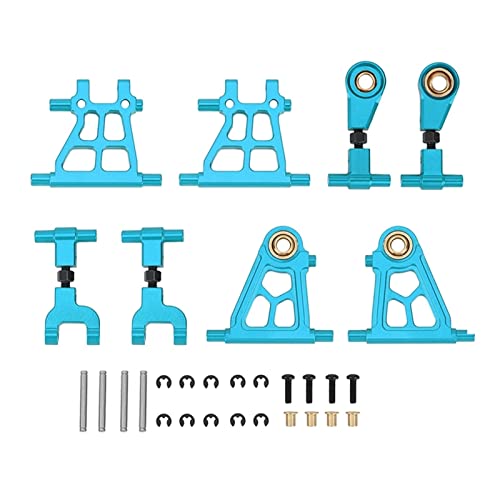 Yurefax Aluminiumlegierung vorne hinten Oben unten Querlenker, for Tamiya, for TT02 TT-02 1/10 RC Auto Upgrade Teile Zubehör Querlenkerverbindung(Blue) von Yurefax