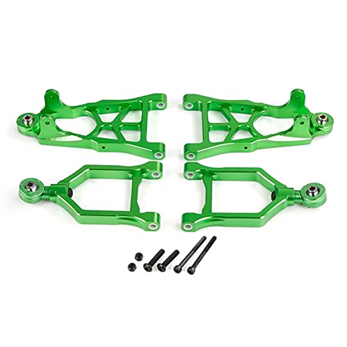 Yurefax CNC Metall Front Suspension A Arm Set, for 1/5, for HPI Rovan KM, for Baja 5B SS 5T Rc Auto Spielzeug Teile Querlenkerverbindung(Green) von Yurefax