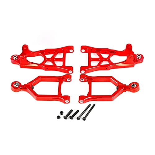 Yurefax CNC Metall Front Suspension A Arm Set, for 1/5, for HPI Rovan KM, for Baja 5B SS 5T Rc Auto Spielzeug Teile Querlenkerverbindung(Red) von Yurefax