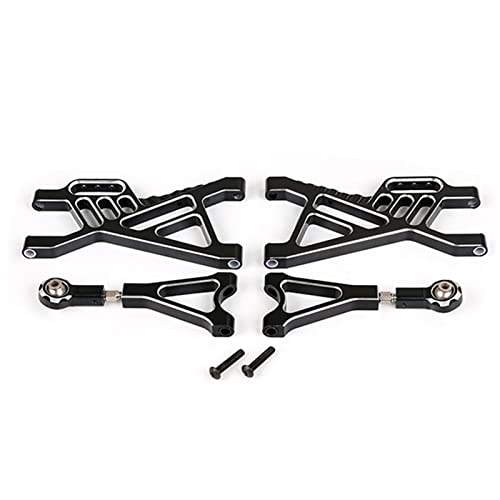 Yurefax CNC Metall Hinten Suspension A Arm Set, for 1/5, for HPI Rovan KM, for Baja 5B SS 5T Rc Auto Spielzeug Teile Querlenkerverbindung(Black) von Yurefax