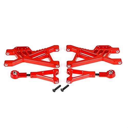 Yurefax CNC Metall Hinten Suspension A Arm Set, for 1/5, for HPI Rovan KM, for Baja 5B SS 5T Rc Auto Spielzeug Teile Querlenkerverbindung(Red) von Yurefax