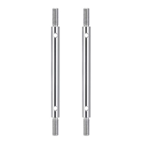 Yurefax Edelstahl-Verbindungsstange, Nachrüstzubehör, 70 mm Länge, 1:10, for Traxxas, for TRX-4 RC Crawler Car Querlenkerverbindung(2PCS) von Yurefax