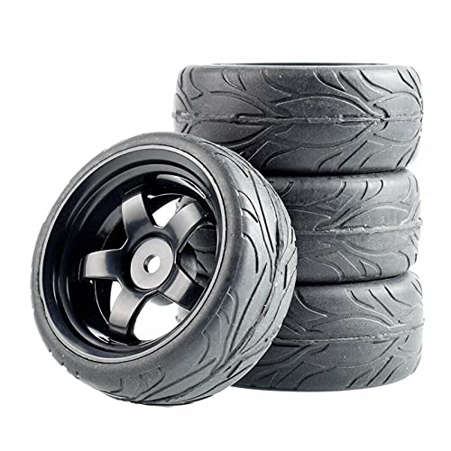 Yurefax Flache Racing Reifen Reifen Felge, for HSP, for HPI, 1:10 On-Road Auto RC 6030-6084 RC-Autoreifen(6030H-6084) von Yurefax