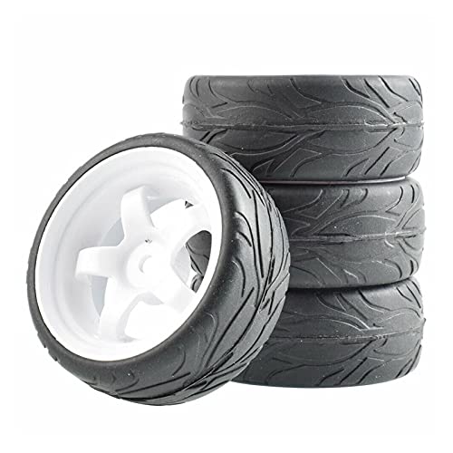 Yurefax Flache Racing Reifen Reifen Felge, for HSP, for HPI, 1:10 On-Road Auto RC 6030-6084 RC-Autoreifen(6030W-6084) von Yurefax