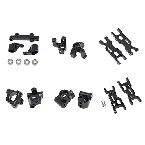 Yurefax Kit Achsschenkel Querlenkersatz, for Losi 1/18 Mini-T 2.0 2WD RC Truck Querlenkerverbindung(Black) von Yurefax