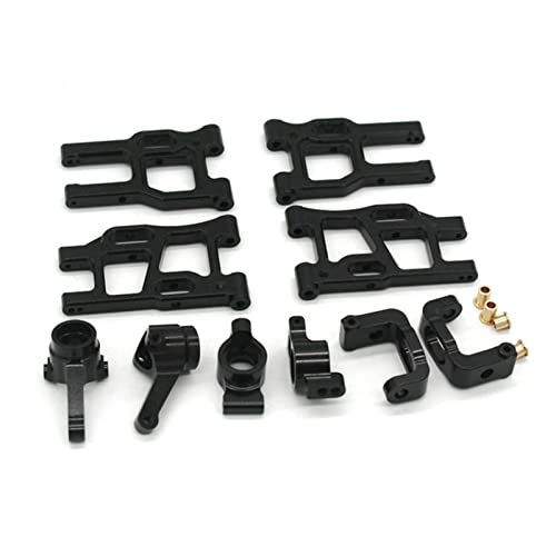 Yurefax Kit Achsschenkelblock Querlenkersatz, for LC Racing PTG-2 1/10 RC Auto-Ersatzzubehör Querlenkerverbindung(Black) von Yurefax