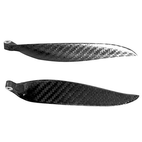 Yurefax Kohlefaser-Klapppropeller 2 Blatt RC Flugzeug Requisiten Starrflügelmodell RC Modell 9,5x5,10x6,11x6,11x8,12x6,13x7,13x8,14x8 Drohnenpropeller(19x10) von Yurefax