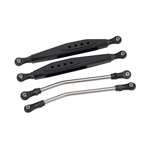 Yurefax Metall-Hinterradlenker-Kit, Aufhängungsverbindungsstange, for Axial, for RR10 90048 90053, for Wraith 1/10 RC Crawler Car Upgrade-Teile Querlenkerverbindung(Black) von Yurefax