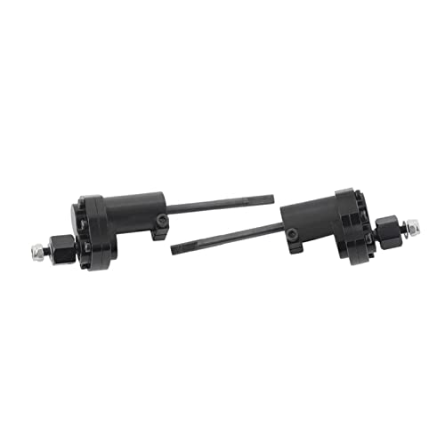 Yurefax Metall-Portalachse vorn hinten mit Lenkstange aus Stahl, for 1/10 RC-Raupenauto, for Axial SCX10 II 90046 90047 AR44-Achse Querlenkerverbindung(Black Rear Axle) von Yurefax