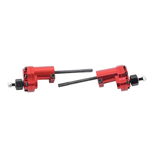 Yurefax Metall-Portalachse vorn hinten mit Lenkstange aus Stahl, for 1/10 RC-Raupenauto, for Axial SCX10 II 90046 90047 AR44-Achse Querlenkerverbindung(Red Rear Axle) von Yurefax