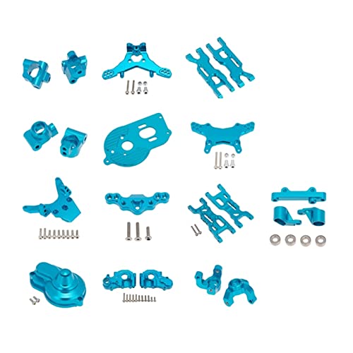 Yurefax Metall-Upgrade-Teilesatz, Achsschenkel-Aufhängungsarmsatz, for Losi, for 1/18 Mini-T 2.0 2WD RC Truck-Upgrade-Teile Querlenkerverbindung(Blue) von Yurefax