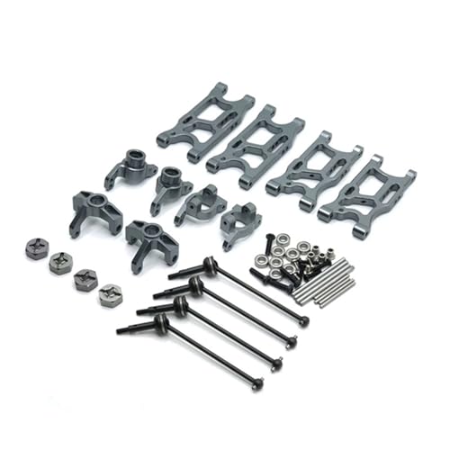 Yurefax Metall-Upgrade-Teilesatz, Querlenker, Achsschenkel, for Wltoys 144001 124019 124018 LC Racing 1/14 RC-Auto Querlenkerverbindung(Lavender) von Yurefax
