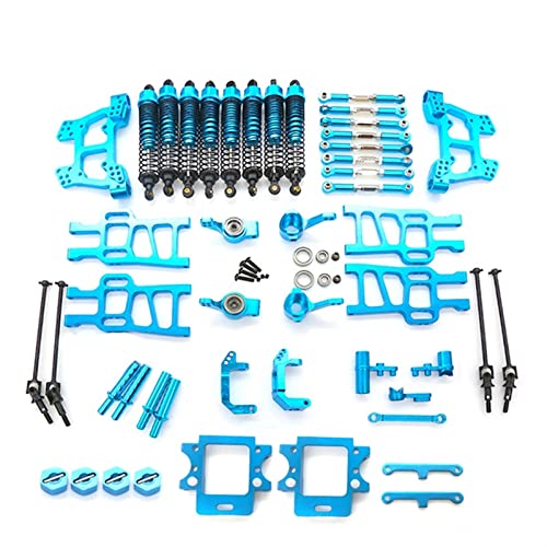 Yurefax Metall-Upgrade-Teilesatz, Stoßdämpfer-Aufhängungsarme, for HSP 94111 94108 1/10 RC Auto Monster Truck Zubehör Querlenkerverbindung(Blue) von Yurefax