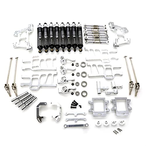 Yurefax Metall-Upgrade-Teilesatz, Stoßdämpfer-Aufhängungsarme, for HSP 94111 94108 1/10 RC Auto Monster Truck Zubehör Querlenkerverbindung(Burgundy) von Yurefax