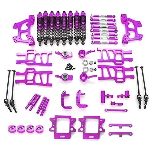 Yurefax Metall-Upgrade-Teilesatz, Stoßdämpfer-Aufhängungsarme, for HSP 94111 94108 1/10 RC Auto Monster Truck Zubehör Querlenkerverbindung(Purple) von Yurefax