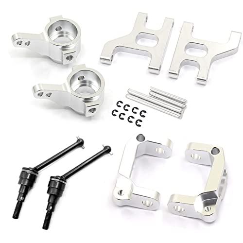 Yurefax Metall-Vorderradlenkbecher C-Nabenträger Querlenker Antriebswelle 1/10 RC Crawler, for Tamiya, for CC01 Upgrade-Teile Querlenkerverbindung(Silver) von Yurefax