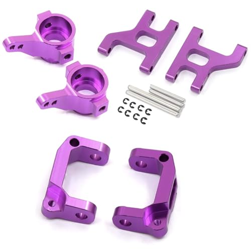 Yurefax Metall-Vorderradlenker-C-Nabenträger-Aufhängungsarmsatz 1/10 RC Crawler Car, for Tamiya, for CC01 CC-01 Querlenkerverbindung(Purple) von Yurefax
