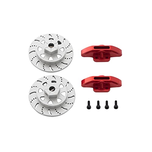 Yurefax Metall vorne hinten, for AR14B Achsgehäuse Achsschenkel C-Hub Sechskantrotor-Bremssattel, for 1/10 RC Rock Bouncer, for Axial RBX10 Ryft Querlenkerverbindung(Rotor Caliper-C) von Yurefax