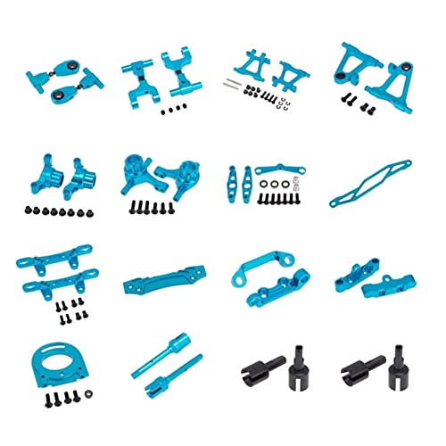 Yurefax Metallmodifikations-Zubehörsatz, Querlenker, Achsschenkelsatz, for Tamiya, for TT-02 TT02 1/10 RC-Auto-Upgrade-Teile Querlenkerverbindung(Blue) von Yurefax