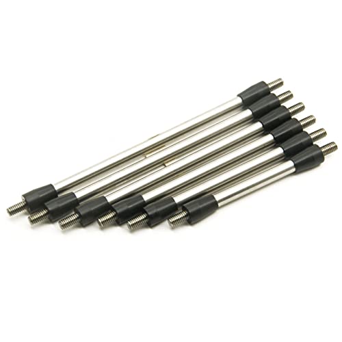 Yurefax Metallverbindungsstange, Lenkaufhängungsgestänge-Kit 1/10 RC Crawler Car, for Axial, for SCX10 II 90046 Querlenkerverbindung(6PCS) von Yurefax