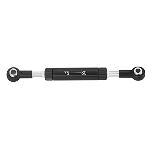 Yurefax RC Auto Lenkung Zugstange Einstellbare Länge Servos Lenkhebel RC Crawler Fernbedienung Spielzeug Auto, for SCX10 TRX4 Querlenkerverbindung(75-80mm Black) von Yurefax