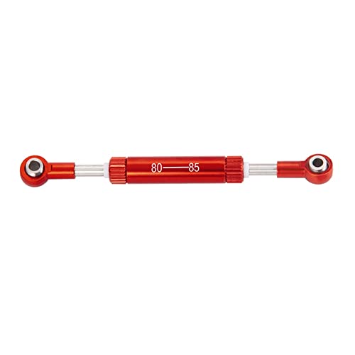 Yurefax RC Auto Lenkung Zugstange Einstellbare Länge Servos Lenkhebel RC Crawler Fernbedienung Spielzeug Auto, for SCX10 TRX4 Querlenkerverbindung(80-85mm Red) von Yurefax