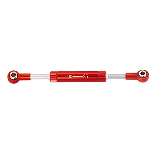 Yurefax RC Auto Lenkung Zugstange Einstellbare Länge Servos Lenkhebel RC Crawler Fernbedienung Spielzeug Auto, for SCX10 TRX4 Querlenkerverbindung(90-95mm Red) von Yurefax
