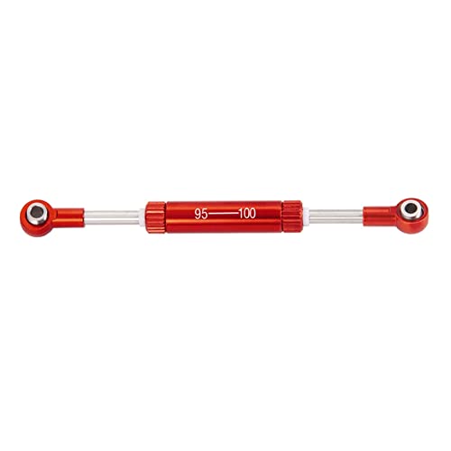 Yurefax RC Auto Lenkung Zugstange Einstellbare Länge Servos Lenkhebel RC Crawler Fernbedienung Spielzeug Auto, for SCX10 TRX4 Querlenkerverbindung(95-100mm Red) von Yurefax