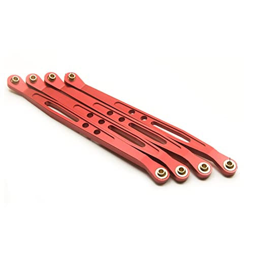 Yurefax RC-Car-Schaltgestänge for obere und untere Aufhängung, 1/10 RC Crawler, for Axial, for Wraith 90018 Querlenkerverbindung(Lower-Red) von Yurefax