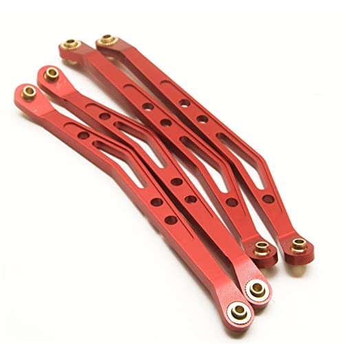 Yurefax RC-Car-Schaltgestänge for obere und untere Aufhängung, 1/10 RC Crawler, for Axial, for Wraith 90018 Querlenkerverbindung(Upper-Red) von Yurefax