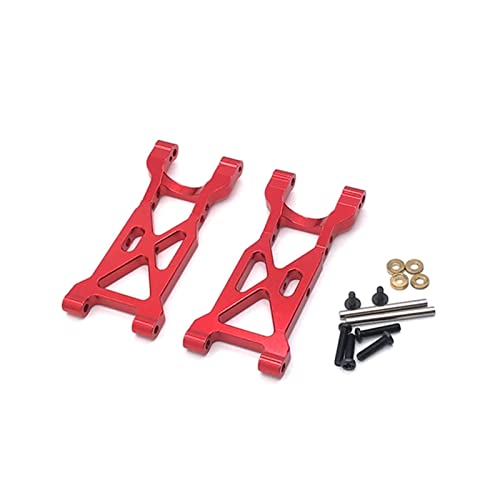 Yurefax Schwingarme for die Hinterradaufhängung aus Aluminiumlegierung, for Wltoys, for 104001 1/10 RC-Auto Querlenkerverbindung(Red) von Yurefax
