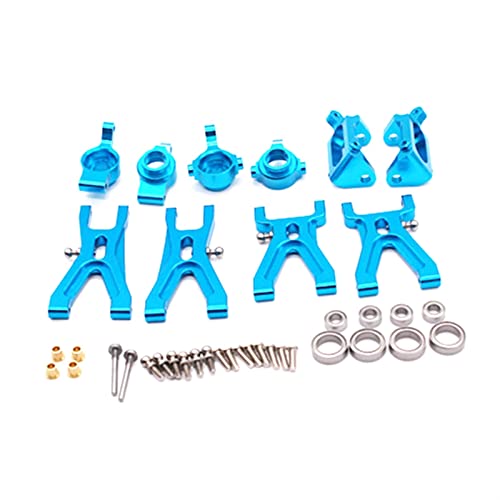 Yurefax Upgrade-Querlenker und Vorder-/Hinterradnabe C, for Sitz, Teilesatz, for Wltoys, for A959 A979 A959B A979B K929 RC-Autoersatz Querlenkerverbindung(Blue) von Yurefax