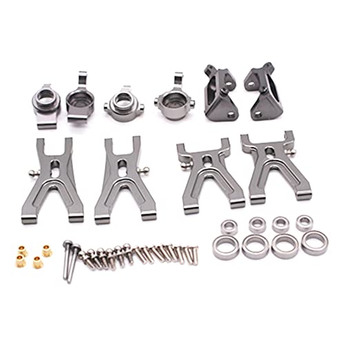 Yurefax Upgrade-Querlenker und Vorder-/Hinterradnabe C, for Sitz, Teilesatz, for Wltoys, for A959 A979 A959B A979B K929 RC-Autoersatz Querlenkerverbindung(Light Grey) von Yurefax
