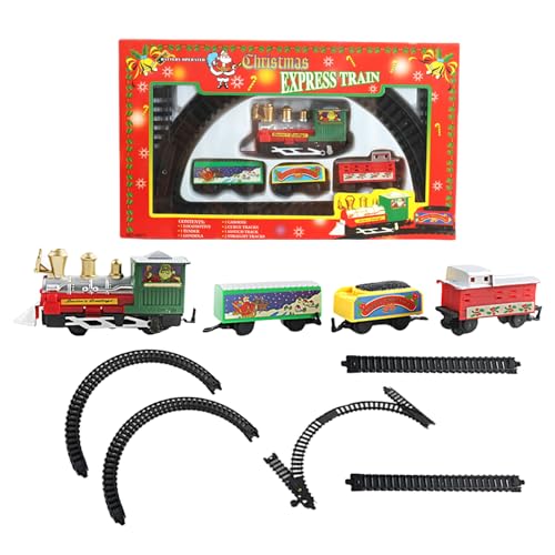 Yurosuis Elektrische Eisenbahn Für Kinder Mit Schienen - Kreativer Weihnachtszug Spielzeug - Festliche Elektrische Spielzeug Für Mädchen Zuhause Familienfeier Versammlung Spielzeit Aktivitäten Yurosuis Elektrische Eisenbahn Für Kinder Mit Schienen - Kreativer Weihnachtszug Spielzeug - Festliche Elektrische Spielzeug Für Mädchen Zuhause Familienfeier Versammlung Spielzeit Aktivitäten von Yurosuis