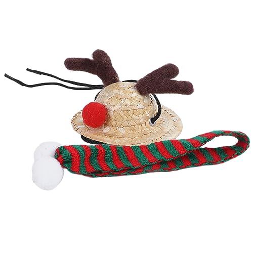 Yusat Bartdrachen-Weihnachtsmannmütze, niedlich, weich, verstellbare Größe, leuchtende Farben, Eidechse, Weihnachtsmannmütze mit Schal, Größe L von Yusat