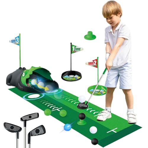 18pcs Minigolf SchläGer Set Spielzeug für Kinder, Minigolf für Zuhause, Indoor Outdoor Golfkoffer Spiel Set Mit 3 Einstellbare LäNge GolfschläGern, 8 BäLlen & 1 Putting Matte - für Kindergolffans 18pcs Minigolf SchläGer Set Spielzeug für Kinder, Minigolf für Zuhause, Indoor Outdoor Golfkoffer Spiel Set Mit 3 Einstellbare LäNge GolfschläGern, 8 BäLlen & 1 Putting Matte - für Kindergolffans von YushengTai